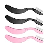 Bruislard Faltbarer Wimpernkamm, 4 Stück Wimpern Kamm Separator, Edelstahl...