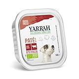 Yarrah Bio Hund Schale Pastete getreidefrei Rind, 150g, 12er Pack (12 x...