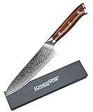 SCHNEIDWERK Allzweck-Messer Damastmesser, Küchenmesser 13 cm...