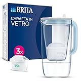 BRITA Glas Wasserfilter-Kanne hellblau (2,5l) inkl. 3x MAXTRA PRO All-in-1...