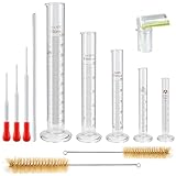 5 Stück Graduated Messzylinder Glas Set, 5ml/10ml/25ml/50ml/100ml...