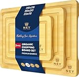 Bambus Schneidebrett Holz (3er Set) Wooden Cutting Board (38x25 / 30x20 /...