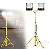 FIVMEN Baustrahler 2x100W 8500LM LED Strahler Arbeitsleuchte mit...