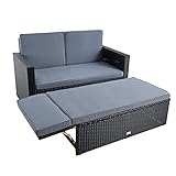 ESTEXO Polyrattan Sitzgruppe Essgruppe Gartenmöbel Set Gartensofa Rattan...