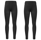 2er Pack Damen Leggings | Basic in Schwarz | Sport Leggings Frauen |...