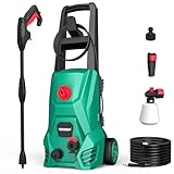 HYCHIKA Hochdruckreiniger, Max 1600 PSI 1500W Tragbare Autowaschmaschine...