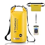 TOMSHOO Dry Bag Set, 10L/20L Wasserdicht Rucksack mit Wasserfester...