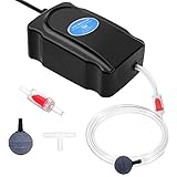 Flintronic Aquarium Luftpumpe, 3W Leise Sauerstoffpumpe mit...