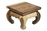 Kleiner Opiumtisch 25x25x20 cm Massivholz Handarbeit, Natur. Als...