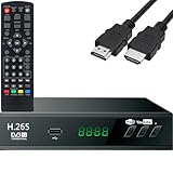 Retoo DVB-T2 HD Receiver mit H.265 HEVC, Digitalreceiver mit HDMI, SCART,...