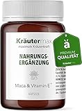 NEU! Maca Kapseln Hochdosiert | Maca Pulver Kapseln mit Guarana und Vitamin...