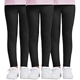 DDOBB 3er Pack Leggings Mädchen High Waist Leggins Kinder Sportleggins...