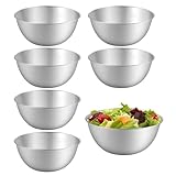 6 Stück Edelstahl Schüssel, Rührschüssel Salatschüssel Set,...