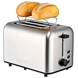 Clatronic® Toaster 2 Scheiben | integrierter Brötchenaufsatz | extra...