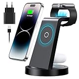 3 in 1 iPhone Ladestation Schnelles Kabelloses Ladegerät für Apple -...