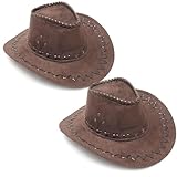 TOLASTO 2er-Pack Texas Cowboyhut für Erwachsene: Western-Kostümzubehör...