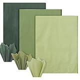 Whaline 90 Blatt Salbei Farbverlauf Grün Seidenpapier Set Weide...