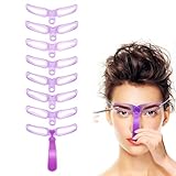 OUDQFCJ 8 Stück Wiederverwendbare Augenbrauen Schablonen Für Anfänger,...