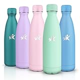 HoneyHolly Trinkflasche Edelstahl, Trinkflasche Kinder, 500ML BPA-frei,...