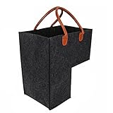 FCHMY Treppenkorb, L-förmig, Filz mit Ledergriffen, natürlich,...