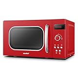Comfee CMSRO 20 di rd Retro-Mikrowelle mit 8 Automatikmenüs, 5...