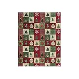 TYUIOP Weihnachts Patchwork Decke aus Flanell – Kuschelweiche Wurfdecke...