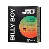 BILLY BOY Kondome Bunte Vielfalt 5er Pack | 52 mm | Farbige Kondome (1 x 5...
