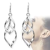 1 Paar Damen-Ohrhänger Sterling-Silber 925 lang Quast，Ohrhänger 925...