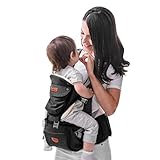 SUNVENO Babytrage Ergonomisch，Baby Carrier mit Abnehmbarer Kapuze,...