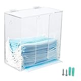 KOEMEHR Maskenspender Box mit Deckel Acryl Wandhalterung Aufbewahrungsbox...