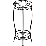Sepikey Hoher Pflanzenständer aus Metall, 2 Stufe Rund Blumenständer für...