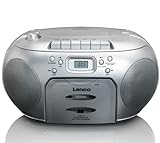 Lenco SCD-420 Silver Tragbares UKW-Radio mit Toplader CD-Spieler und...