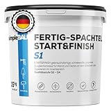 simpleBAU Spachtelmasse Weiß Innen 15 kg – Gebrauchsfertige...