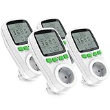 Arendo - 4x Energiekostenmessgerät - Stromverbrauchszähler, Energiekosten...