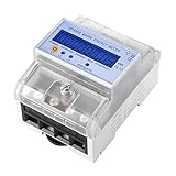 Stromzähler 3 Phasen Digitaler Drehstromzähler Hutschiene, 4P DIN LCD...