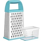 Urbanstrive Käsereibe mit Behälter, Profi Käsereibe mit Griff, Edelstahl...