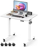 Xyndyx Höhenverstellbarer Schreibtisch, 80x60 cm, Hochwertige Tischplatte,...