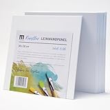 Leinwand Malkarton 10er-Set zum Bemalen 30x30cm - leere, weiße Malpappe...