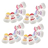 JUMPLAWN 30 Stück Teiliges Mini-schneemann Resin Kleine Weihnachtsfiguren...