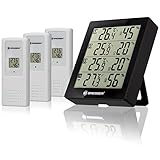 Bresser Wetterstation Funk mit Außensensor Temeo Hygro Quadro inklusive 3...