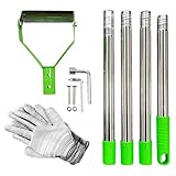 Genérico Gartenspaten mit verstellbarem Griff, rutschfest, für Garten,...