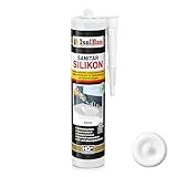 Isolbau Sanitär Silikon 1 x 300 ml Weiß - Hochelastischer...