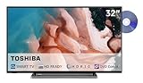 Toshiba Fernseher 32 Zoll Smart TV mit integriertem DVD-Player (HD-Ready,...