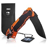 KOSxBO® Rescue Knife EMS Rettungsmesser mit Glasbrecher, Gurtschneider,...