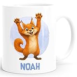 SpecialMe® Kindertasse Kunststoff Tasse Eichhörnchen Geschenk...