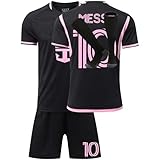 Trikot Kinder Erwachsene Nr.10 Fussball Trikot Set, 24/25 schwarz, Rosa,...