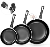 Pfannenset Set, 20cm+25cm+30cm Bratpfanne Skillet 3-teiliges Set,...