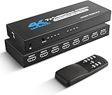 HDMI Switch 7 in 1 Out 4K@60Hz 7x1 HDMI Splitter Switcher with IR Remote 7...