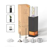 3 IN 1 Bio Ethanol Standkamin Wendelflamme Abnehmbare Ethanolkamine 89cm,...