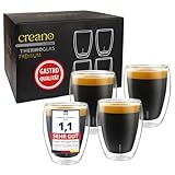 Creano PREMIUM doppelwandige Trinkgläser 250ml - 4er Set - OHNE...